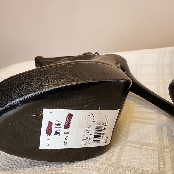 Thalia Sodi Honra tassle bootie EUC black faux leather 7 - Picture 7 of 12